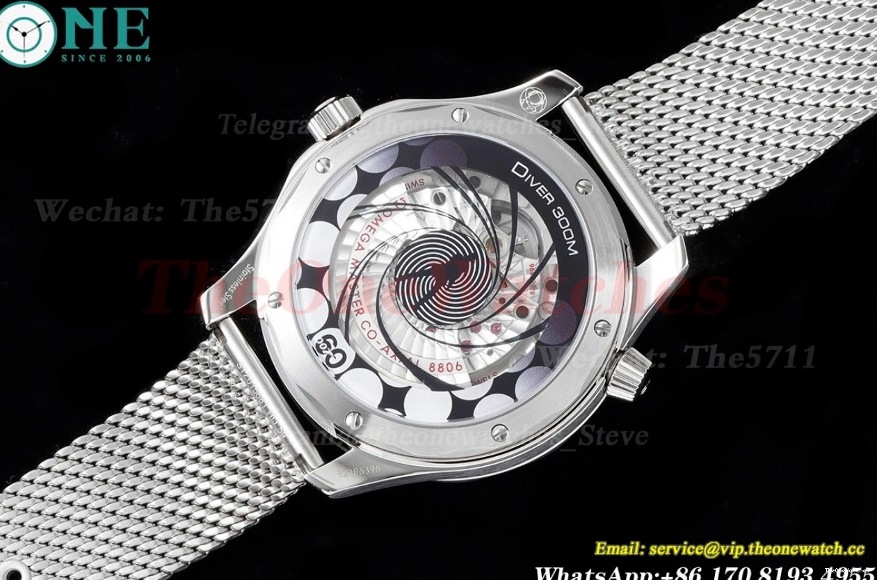 VSF 300m SS Bond 42mm 60th Dial Blue SS Seamaster A8806 James 0125